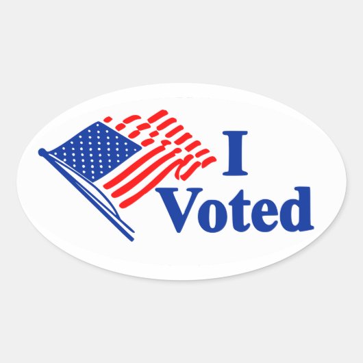 I Voted United States Flag Sticker (Devant)
