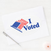 I Voted United States Flag Sticker (Enveloppe)
