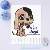 I Walk Dogs Puppy Flyer (Enkel)