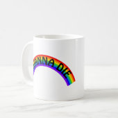 I Wanna Die - Rainbow Koffiemok (Voorkant links)