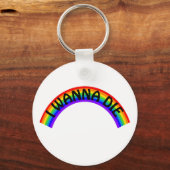 I Wanna Die - Rainbow Sleutelhanger (Voorkant)