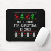 I Want 2020 All Done Ugly Christmas Sweater 2020 F Muismat (Met muis)