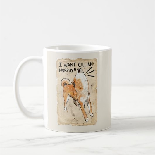 I Want Cillian Murphy – Fangirl Shiba Inu Mug (Gauche)