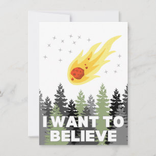 I Want to Believe Asteroïde Notitiekaart Notitiekaartje