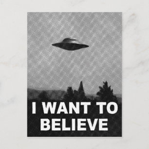 I WANT TO BELIEVE BRIEFKAART