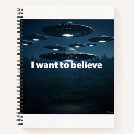 I want to believe notitieboek (Voorkant)