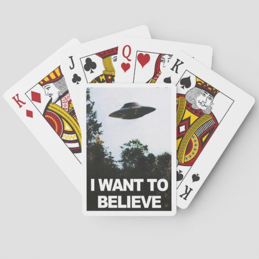 I want to believe pokerkaarten (Achterkant)