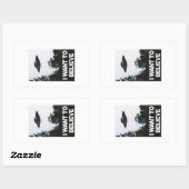 I want to believe rechthoekige sticker (Vel)