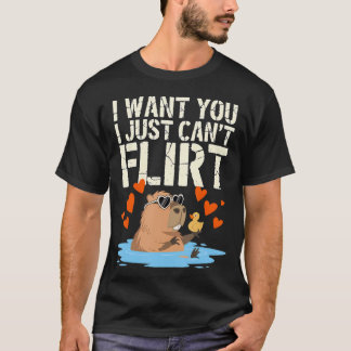 I Want You I Just Can't Flirt - Cracked Stencil T-shirt