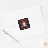I Want Your Nuts Nutcracker Snarky Christmas Funny Vierkante Sticker (Envelop)