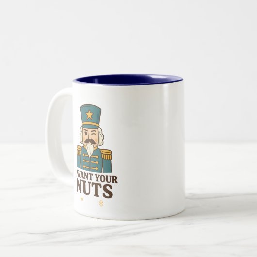 I Want Your Nuts - Nutcracker Two-Tone Mug (Devant gauche)