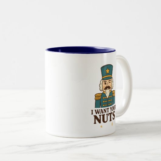 I Want Your Nuts - Nutcracker Two-Tone Mug (Devant droit)