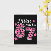 I Was 6 Now I’m 7 67 Six Seven Meme For 7 Year Old Kaart (Gele Bloem)