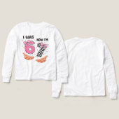 I was 6 now I'm 7 cute birthday numbers (Motif Recto et Verso)