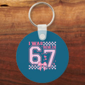 I Was 6 Now I'm 7 Nk Coquette Bow Heart Checkered  Sleutelhanger (Voorkant)