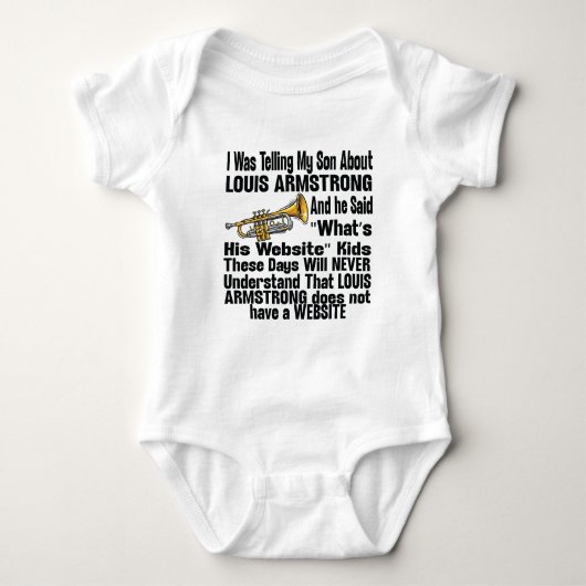 I Was Telling My Son About Louis Armstrong Romper (Voorkant)