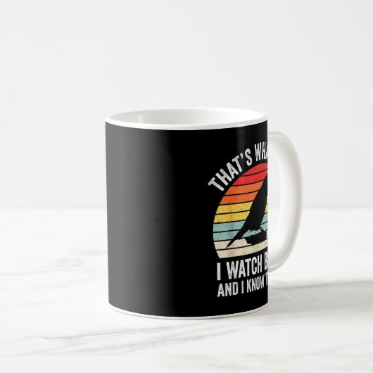 I Watch Birds I Know Things Funny Birdwatcher Bird Koffiemok (Voorkant rechts)