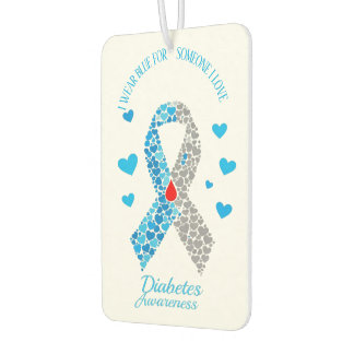 I Wear Blue For Someone I Love Diabetes Awareness Luchtverfrisser