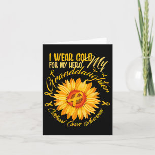 I Wear Gold For My Granddaughter Childhood Cancer Kaart
