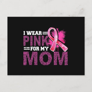 I Wear Pink For My Mom Breast Cancer Awareness Sup Briefkaart