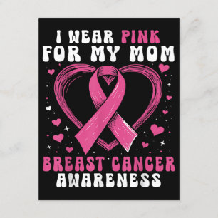I Wear Pink For My Mom Breast Cancer Awareness Sup Informatiekaartje