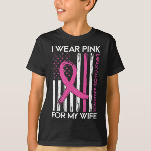 I Wear Pink For My Wife Breast Cancer Month Suppor T-shirt