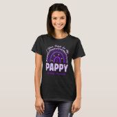 I Wear Purple For My Pappy Epilepsy Awareness Rain T-shirt (Voorkant volledig)