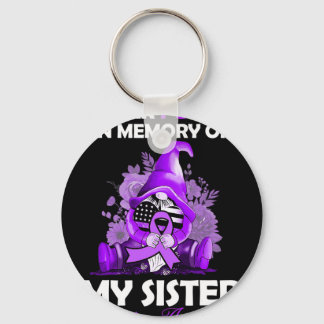 I Wear Purple For My Sister Overdose Awareness Mon Sleutelhanger