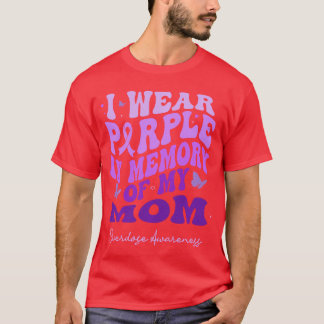 I Wear Purple In Memory Of My Mom Overdose Awarene T-shirt