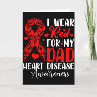 I Wear Red For My Dad Heart Disease Awareness Mont Kaart