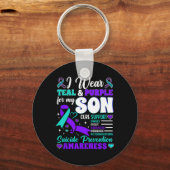 I Wear Teal And Purple For My Son Suicide Preventi Sleutelhanger (Voorkant)