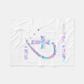 I Wear Teal And Purple Suicide Awareness Ribbon Cr Fleece Deken (Voorkant (Horizontaal))