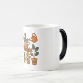 I Wet My Plants – Retro 70s Stripes Magische Mok (Voorkant rechts)