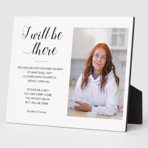 I Will Be There Photo Memorial Chair Baby Shower Fotoplaat