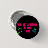 I will not... ronde button 3,2 cm (Voorkant /achterkant)