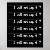 I Will Not Say 6 7  Poster (Voorkant)