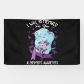 I Will Remember For You Alzheimer's Awareness Spandoek (Horizontaal)
