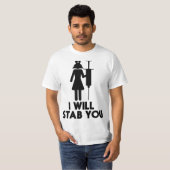I Will Stab You Funny Graduating Nurse Gift  T-shirt (Voorkant volledig)