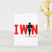 I Win Google Me Motivational Confidence Shirt Kaart (Gele Bloem)