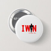 I Win Google Me Motivational Confidence Shirt Ronde Button 5,7 Cm (Voorkant /achterkant)