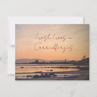 I wish I was in Carrickfergus Postcard Briefkaart