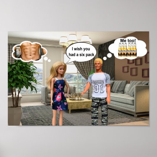 I wish you had a six pack. poster (Voorkant)