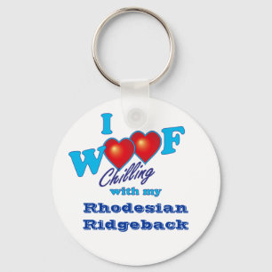 I Wof Rhodesian Ridgeback Sleutelhanger
