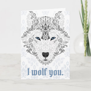 I Wolf You - Gris sur la carte de la Saint-Valenti