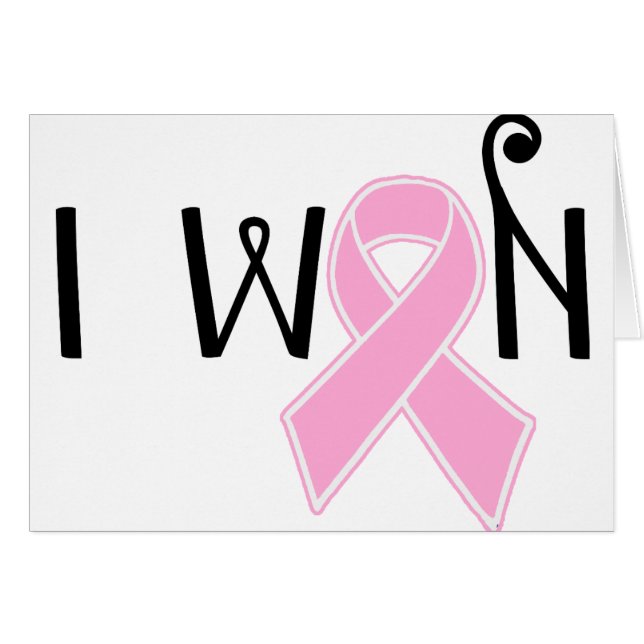 I Won Breast Cancer Awareness (Voorkant Horizontaal)