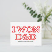 I Won D&D Briefkaart (Staand voorkant)