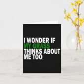 I Wonder If My Gr Thinks About Me Too Funny Plant Kaart (Gele Bloem)