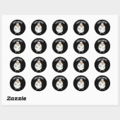 I Wool Survive Funny Sheep Pun Dark BG Ronde Sticker (Vel)