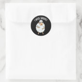 I Wool Survive Funny Sheep Pun Dark BG Ronde Sticker (Tas)