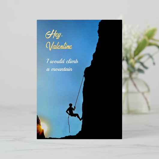 I would climb a mountain -- Personalize Folie Feestdagenkaart (Staand Voorkant)